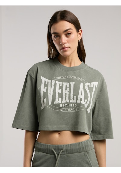Everlast Authentic Boxing Wmn Haki Kadın Crop Tişört Haki