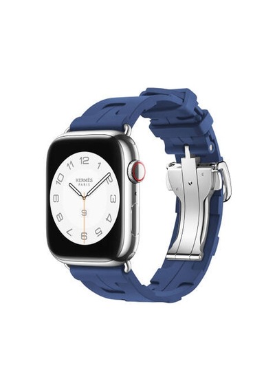 Apple Watch 42mm Spor Görünümlü Uyumlu Krd-94 Silikon Kordon - Lacivert