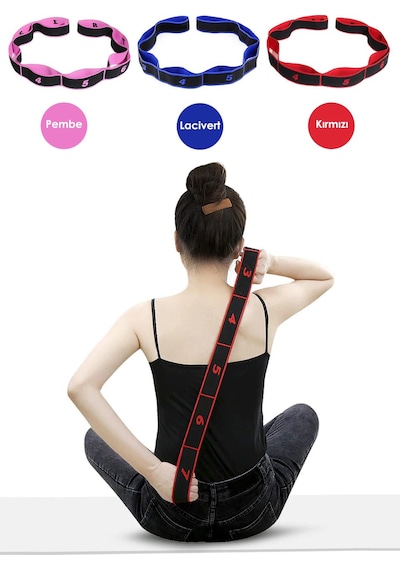 Trendpoint 8 Farklı Seviyeli Direnç Bandı Spor Egzersiz Aerobik Pilates Squat Lastiği Fitness Yoga