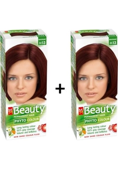 Mm Beauty Bitkisel Saç Boyası Koyu Kızıl M13  - 2 Adet (457304648)
