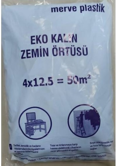 Kalin Etli Boya Örtü Zemin Brandası Eşya Koruma Naylonu 50 N11.94