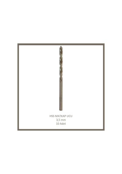 Hss Matkap Ucu 3,5 Mm, Metal, Ahşap, Plastik İçin 10 Adet