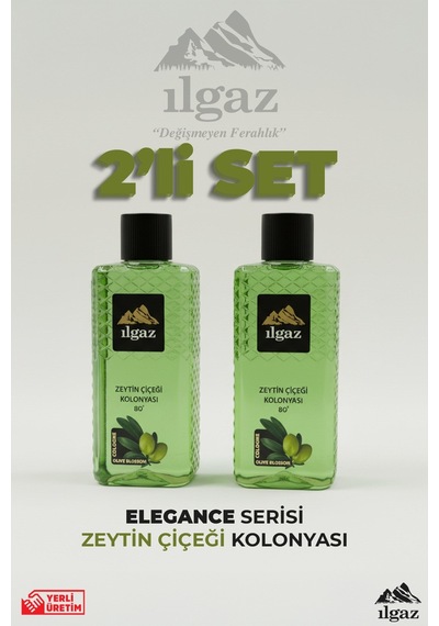 Ilgaz Zeytin Çiçeği Kolonyası 2'li Set 80 Derece 400 Ml Elegance Series