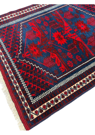 El Dokuma Sıfır Yağcıbedir Halısı 86x110 Kök Boya Yün Halı Kırmızı