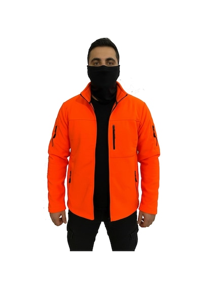 Mysia Outdoor Turuncu Taktik Polar Mont Avcı 7 Cep Çok Renkli