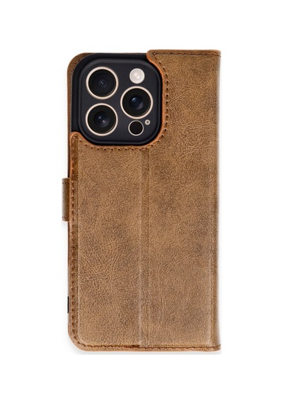 Apple Uyumlu iPhone 16 Pro Uyumlu Kılıf Trend S Plus Kapaklı Kılıf - Taba