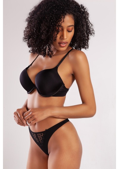 Lenaca Garland Heavy Push Up Bra, Siyah Konforlu Ve Şık Sütyen Çok Renkli