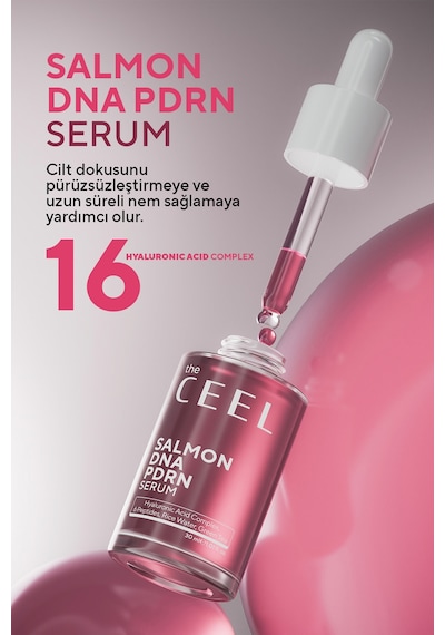 The Ceel Somon DNA PDRN Yüz Serumu – Pirinç Suyu, Hyaluronik Asit ve Peptit Kompleks 30 ML