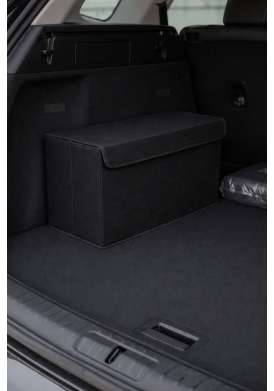 Serstil Oto Bagaj Organizer Kapaklı Düzenleyici Çanta Cırtlı, Katlanabilir Araç Bagaj Kutusu 50x25x15 Cm