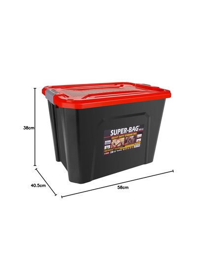 Süper Bag Asr-4046 Superbag Saklama Kutusu Renkli Kapak 60 Lt Asr-4046 Çok Renkli