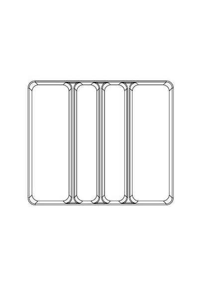 Starax 54x49 Beyaz Plastik Kepçelik 4 Gözlü Modül 60cm S-2687-wp Çok Renkli