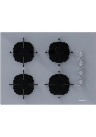 Silverline BO6501S01 - CS5665S01 2'li İkili Gri Cam Ankastre Set
