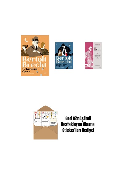 Üç Kuruşluk Opera + Efendi Puntila Ve Uşağı Matti + Bertolt Brecht - Bütün Oyunları 5 Ciltli + Okuma Sticker'ları