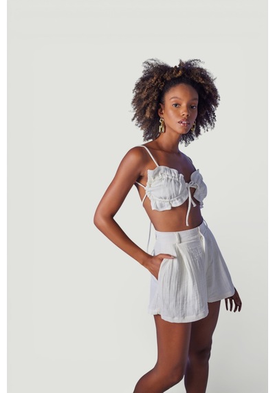 Holly Lolly Crop Model Bağlamalı Playa Büstiyer Beyaz