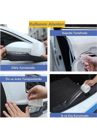 Büro Ev Ofis Arabası İçin Şeffaf Sızdırmaz Çizilmeye Dayanıklı Oto Darbe Koruyucu Bant