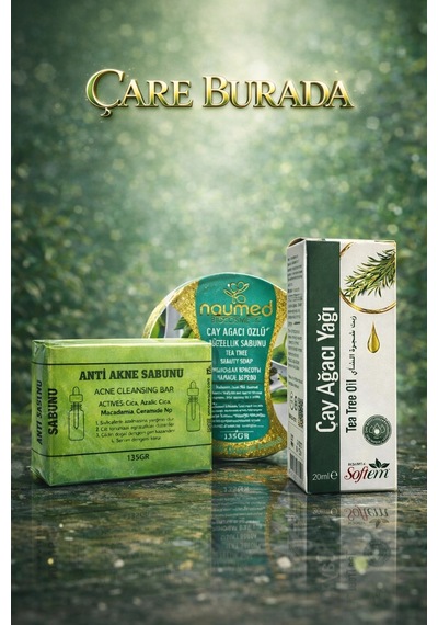 Anti Akne Sabunu+ Çay Ağacı Yağı 20 Ml + Çay Ağacı Özlü Güzellik Sabunu 135 Gr