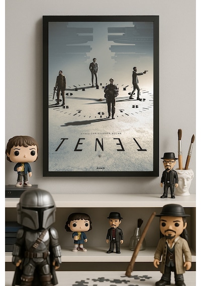 Tenet Siyah Ahşap Çerçeveli Poster, Film Duvar Tablosu