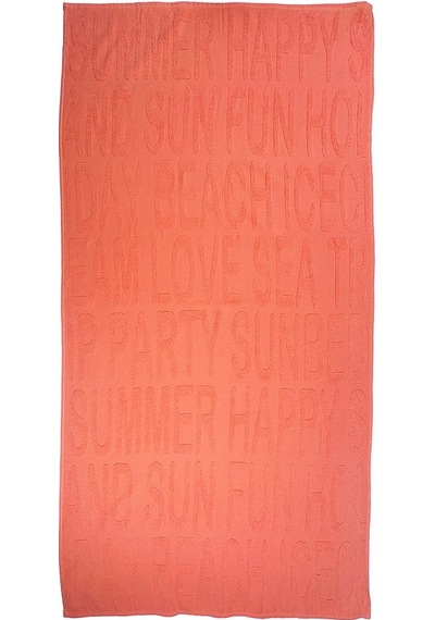 Hızlı Kuruyan Plaj Havlusu %100 Pamuk Summer Peach Plaj Havlusu - Pembe 8846366