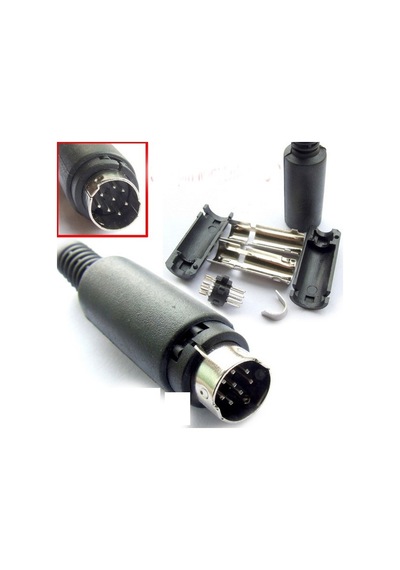 Ses Sistemi Kablosu - 8 Pin - Mini Din - Erkek - Erkek - 2 Metre