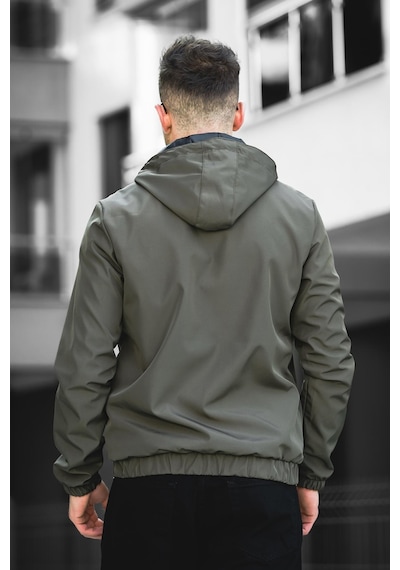 Oksit Bailey Suya Dayanaklı Slim Fit Erkek Kapüşonlu Mevsimlik Mont Yağmurluk 001