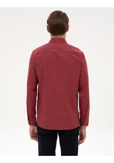 Pierre Cardin Erkek Bordo Gömlek Desenli 50316751-vr014 Bordo