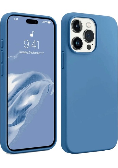 Apple iPhone  Uyumlu - 15 Pro Kılıf First Silikon - Mavi