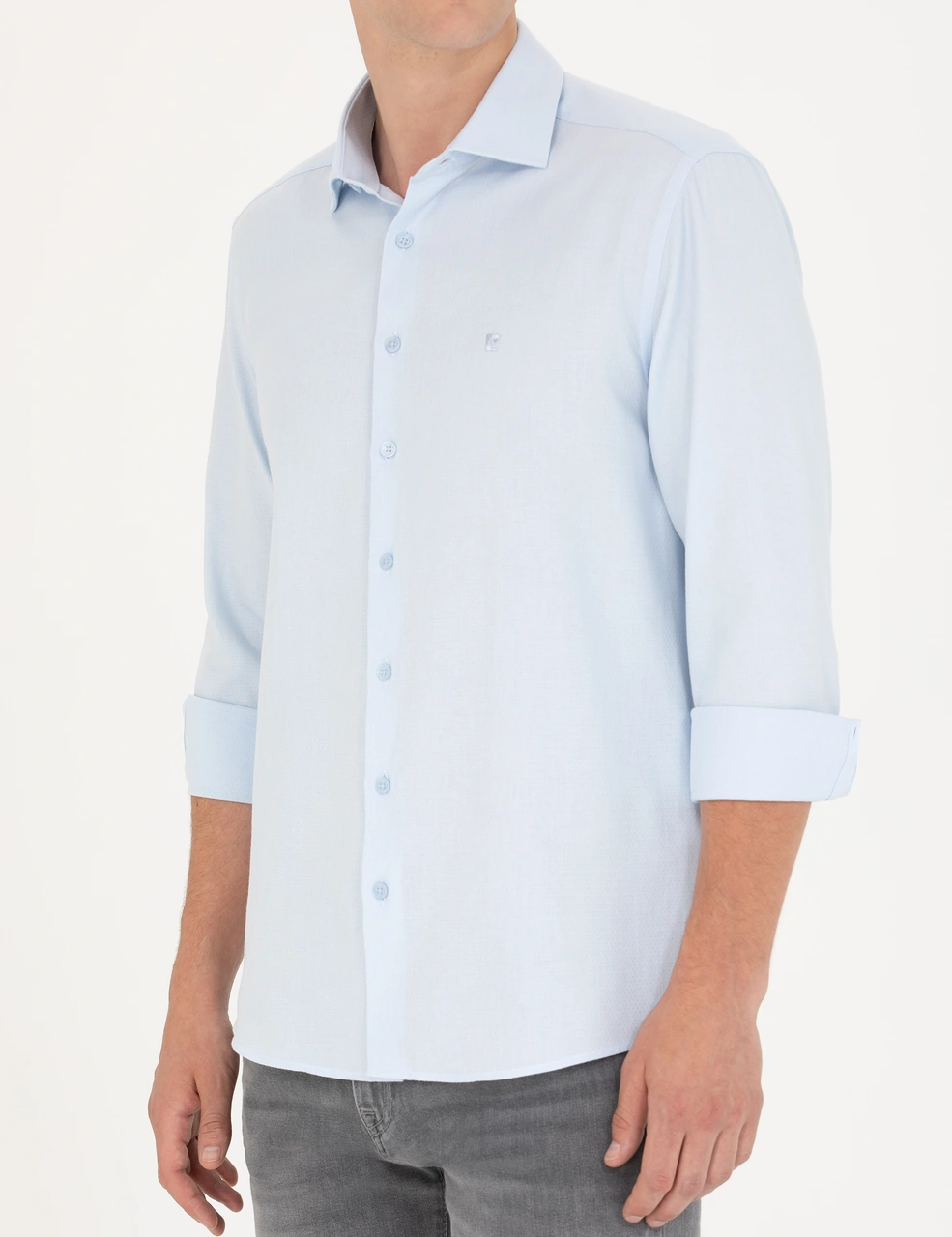 Pierre Cardin Erkek Açık Mavi Gömlek Desenli 50275684-vr003 Açık Mavi