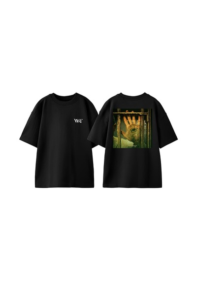 Thewert Prıson Break 9 Tasarım Sırt Baskılı Pamuk Siyah Oversize T-shirt