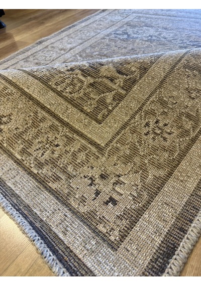 Luxess Halı Alpaca 1191 Kahve Eskitme Desenli Makine Halısı Kahverengi