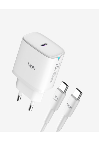 Samsung Uyumlu Galaxy S26 Linktech 25w Hızlı Şarj Adaptörü
