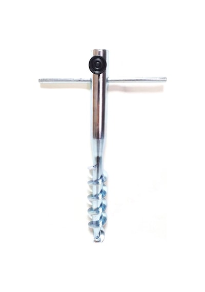 Leva House Burgulu Metal Sıkma Aparatlı Plaj Şemsiye Kazığı 40 Cm