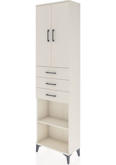 Arges Dolap 4 Raflı 3 Çekmeceli 2 Kapaklı 60x30x221 Aytaşı-ay... Aytaşı