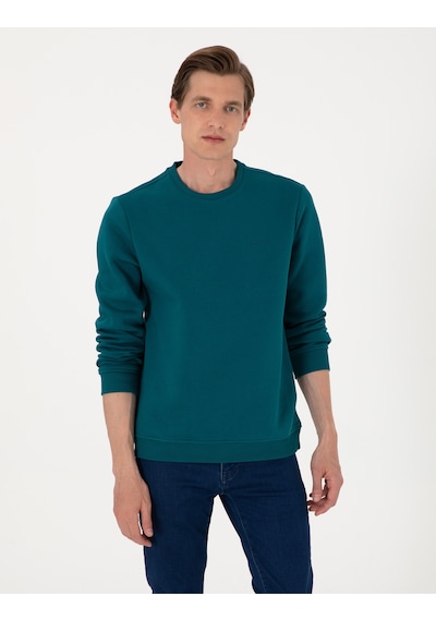 Pierre Cardin Erkek Zümrüt Sweatshirt 50315021-vr055 Zümrüt