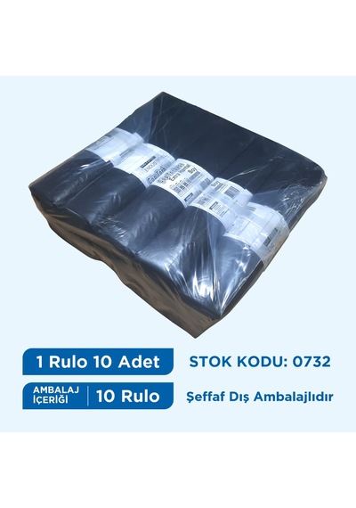 Egeplast Çöp Torbası Extra Hantal Boy 128X150 Koli 10 Rulo