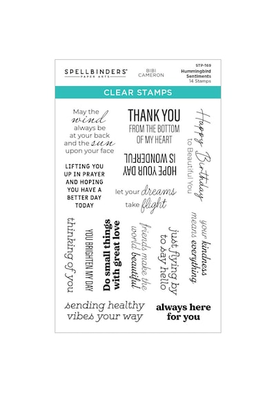 Spellbınders Papercrafts, Inc Clear Spellbinders Acyrlic Stamps By Bibi Cameron-hummingbird Sentiments