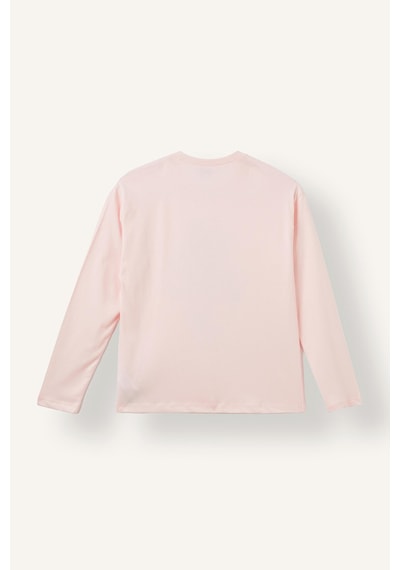 Defacto Baskılı Uzun Kollu Üst Lastikli Paça Alt 2li Pijama Takımı Kız Çocuk I3895a826aupn645 Pembe-pn645