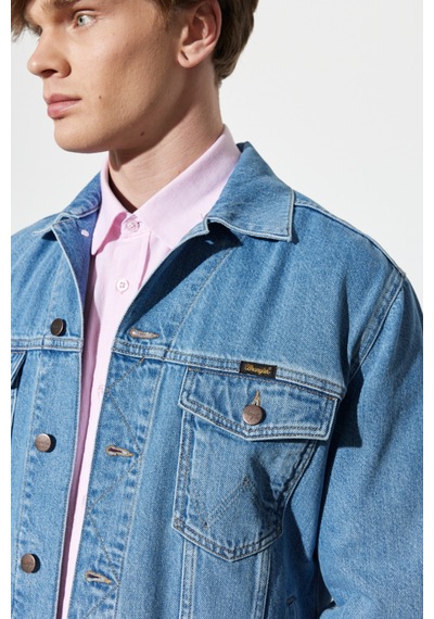 Wrangler Trucker Regular Fit Normal Kesim %100 Pamuk Açık Mavi Jean Kot Ceket W410El44L Mavi Wrangler Trucker Regular Fit Normal Kesim %100 Pamuk Açık Mavi Jean Kot Ceket W410El44L Mavi