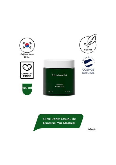 Sandawha Seaweed Mud Pack 100 Ml Kil Ve Deniz Yosunu İle Arındırıcı Yüz Maskesi