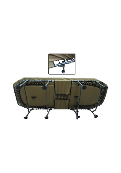 Bauer Hyb046f Steel King Size Bedchair Flat 8 Ayak Kampet Haki