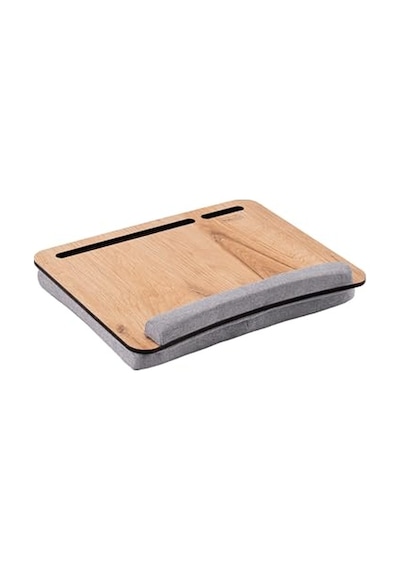 Vigo Wood-ls014 Minderli Laptop Sehpası Meşe Gri