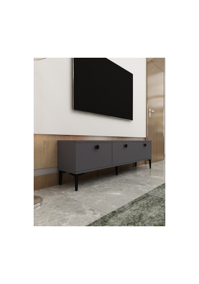 Milani 150cm Tv Ünitesi Tv Sehpası Antasit - Antrasit Antrasit-antrasit