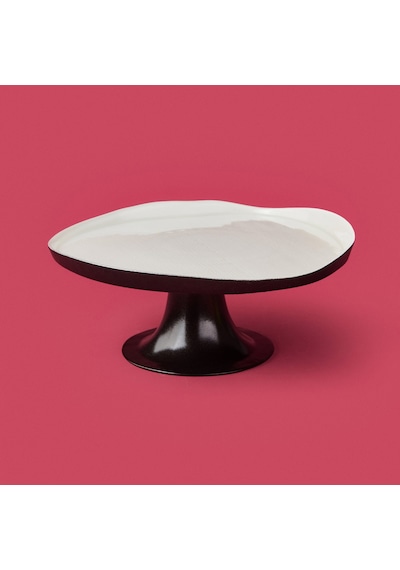 Kitchen Jota Ayaklı Tabak - Beyaz / Siyah - 21 Cm Çok Renkli