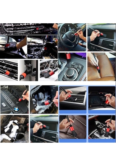 Zhltools 5 Boy Araç Oto Detaylı Temizlik İçin Fırça Seti