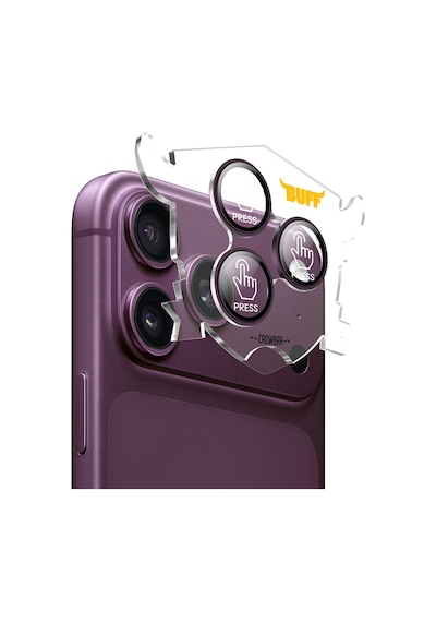 Buff Apple iPhone Uyumlu 18 Pro / 18 Pro Max Titan Metal Kamera Lens Koruyucu Dark Cherry Kiraz
