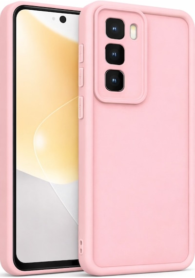 Infinix Hot 50 Pro Uyumlu Kamera Çıkıntılı Mat Silikon Telefon Kılıfı Pembe