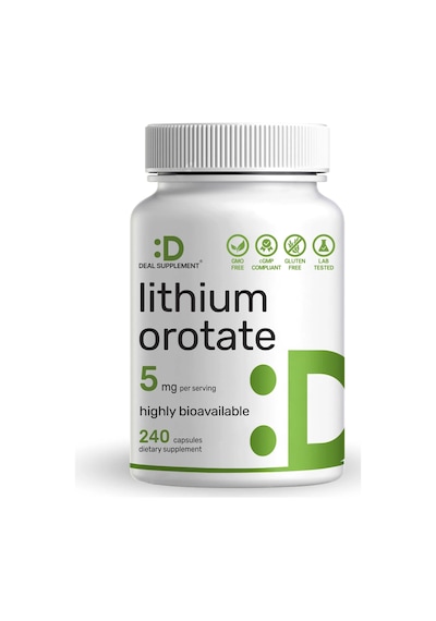 Lithium Orotate Highyl Bioavailable 5 Mg 240 Capsules