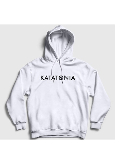 Presmono Unisex New Logo Katatonia Kapüşonlu Sweatshirt Beyaz