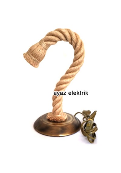 Dekoratif Hareketli Halat Masa Lambası 2 Metre Anahtarlı Kablolu(318571400) Siyah Duy