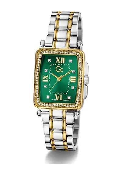 Guess Collection Gcz29009l9mf Quartz Çelik Altın/gri Yeşil Kadran 10 Atm Kadın Kol Saati