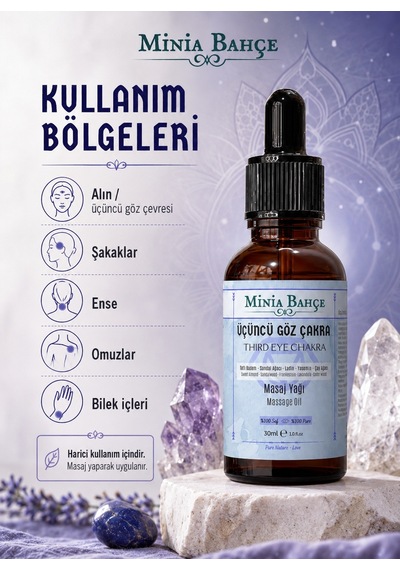 Minia Bahçe Bitki Ve Sanat Atölyesi Üçüncü Göz Çakra Masaj Yağı 30 ML